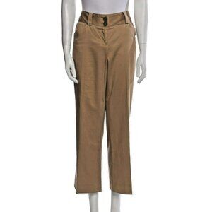 Burberry‎ Pants Size 8 – Brown Cotton Blend, Wide Leg, Mid-Rise, Zip Closure